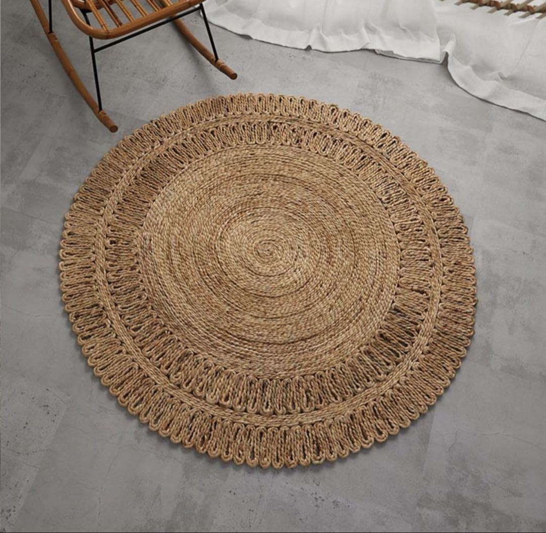オシャレジュートラグ円形ラグ 約180cm