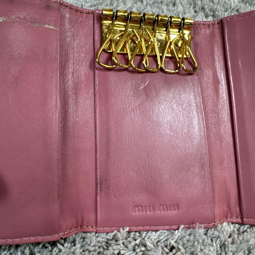アウトレット※】ミュウミュウ MIU MIU キーケース MATELASSE