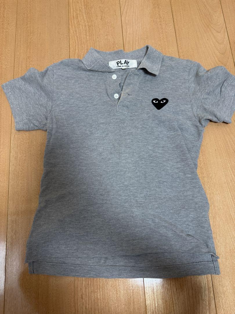 【良品】COMME des GARÇONS PLAY グレー ポロシャツ　ハート PLAY COMME des GARÇONS グレー ポロシャツ - メルカリ