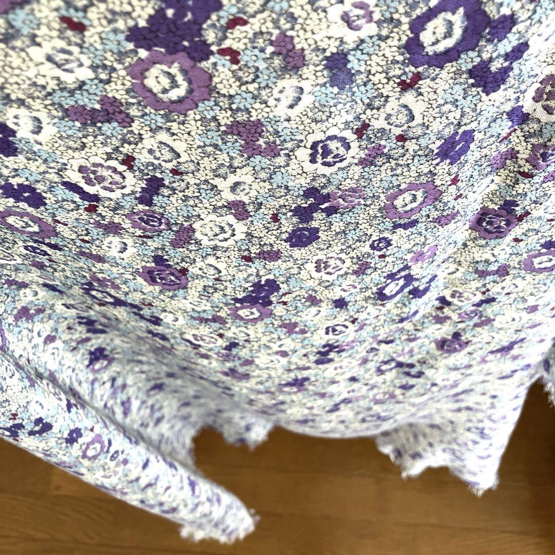 未使用】R&D.M.Co-オールドマンズテーラー花柄ショールパープル系