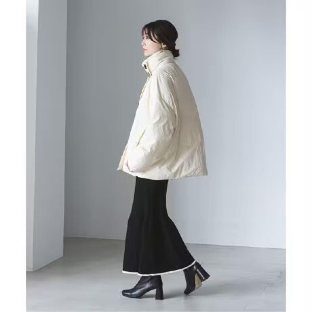 NOBLE ノーブル パッファースタンドカラーオーバーコート ホワイト NOBLE ノーブル パッファースタンドカラーオーバーコート ホワイト