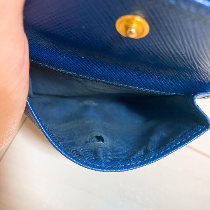 お得セール 値下げしました PRADA 二つ折り財布 サフィアーノ 紺 ネイビー YqerU-m41695323454 HOT在庫