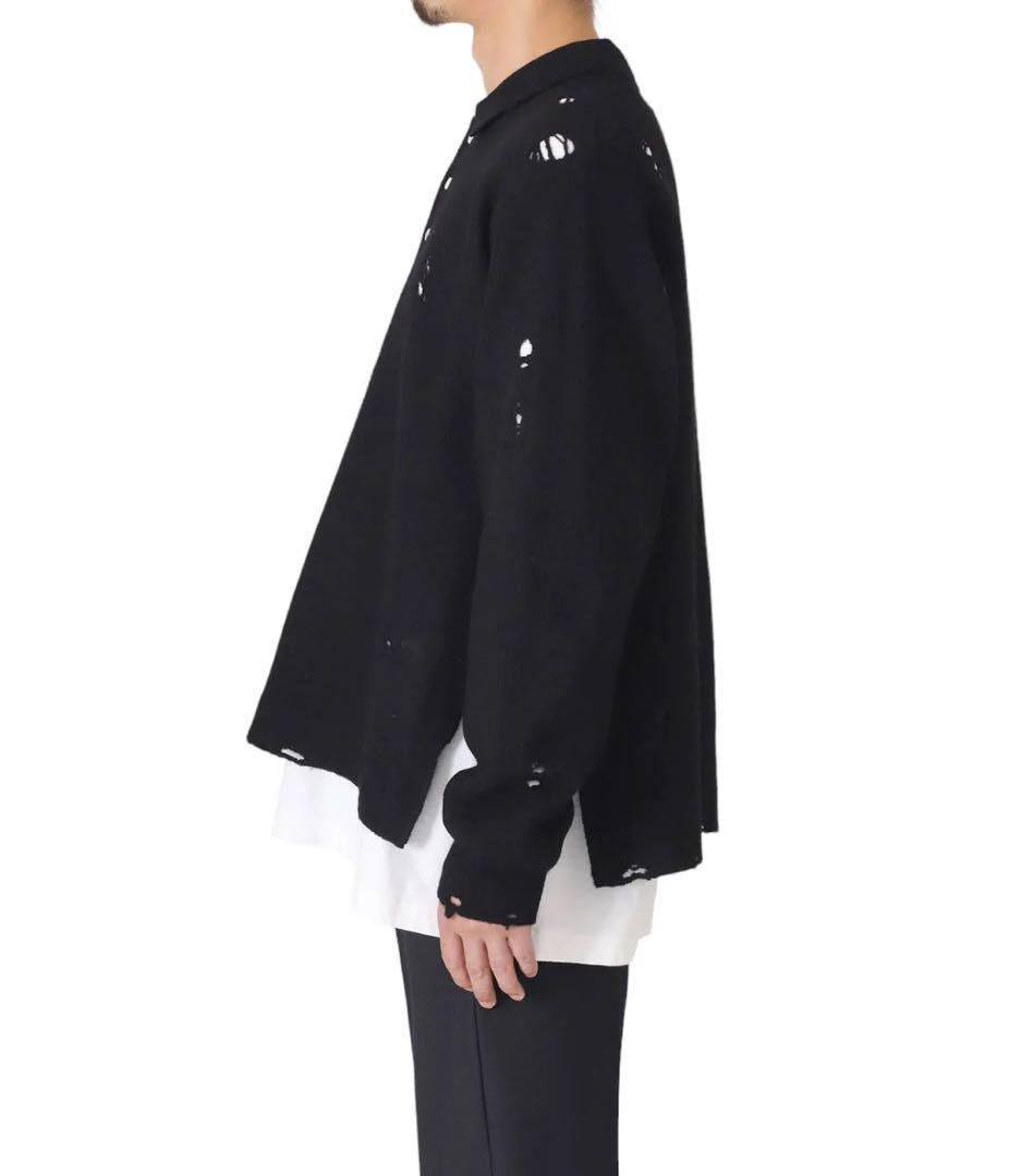 DAIRKU 【ダイリク】 Polo knit BLACK Lサイズ
