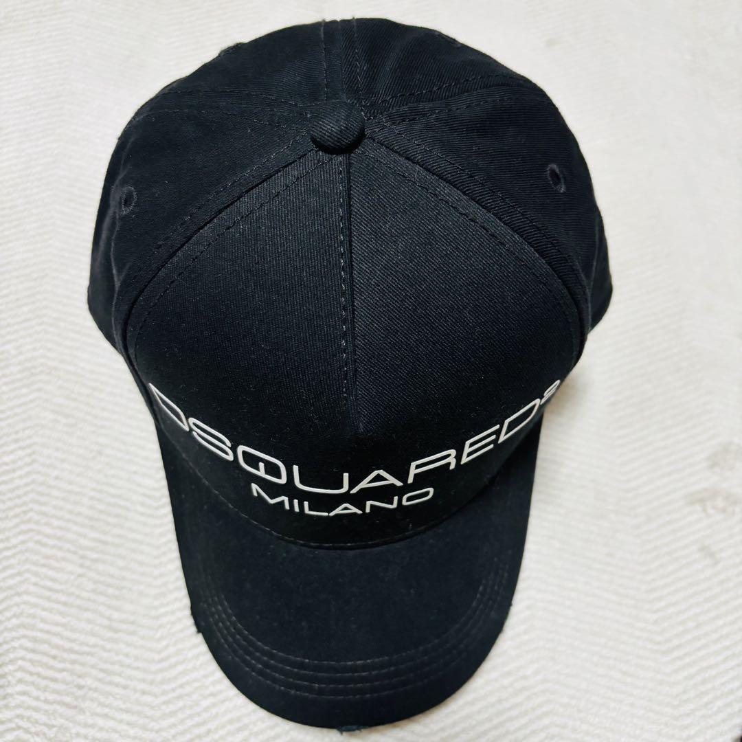 【美品】DSQUARED² ロゴキャップ ブラック　アジャスト付