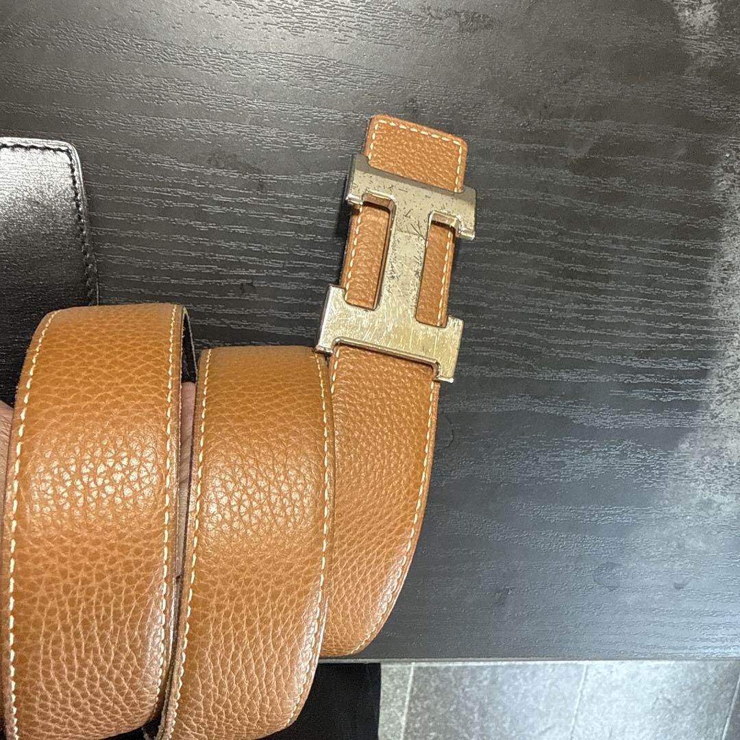 HERMES エルメスコンスタンスリバーシブルベルト80 シルバーバックル　美品 HERMES エルメスコンスタンスリバーシブルベルト80 シルバー