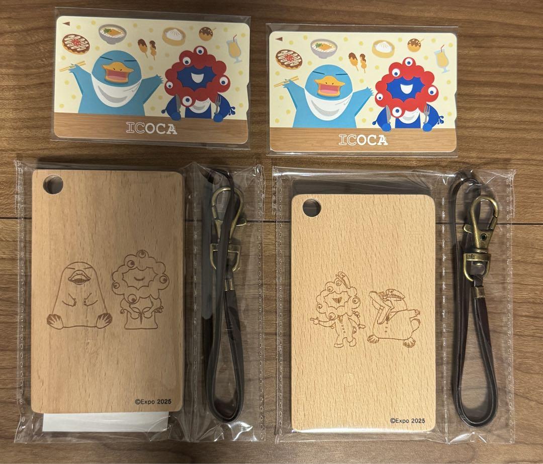 EXPO 2025 万博 ミャクミャクICOCA 木製パスケース AB2種セット Yahoo!オークション - 万博 ICOCA 木製パスケースB ミャクミャク