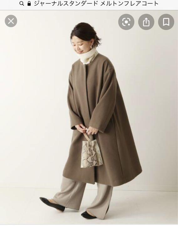 JOURNAL STANDARD メルトンフレアコートカーキ