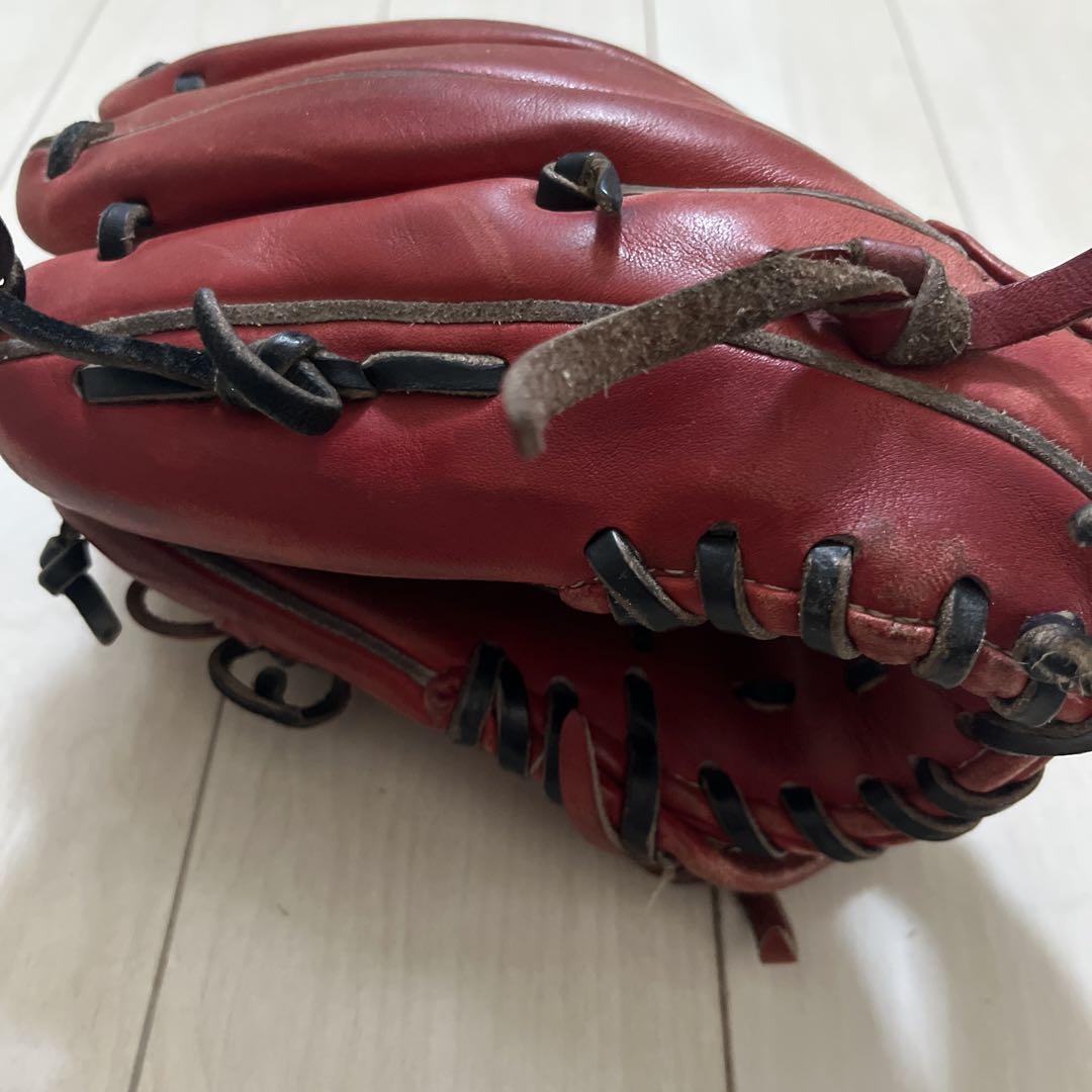 Zeems ジームス　グローブ　軟式　少年野球レザー　赤