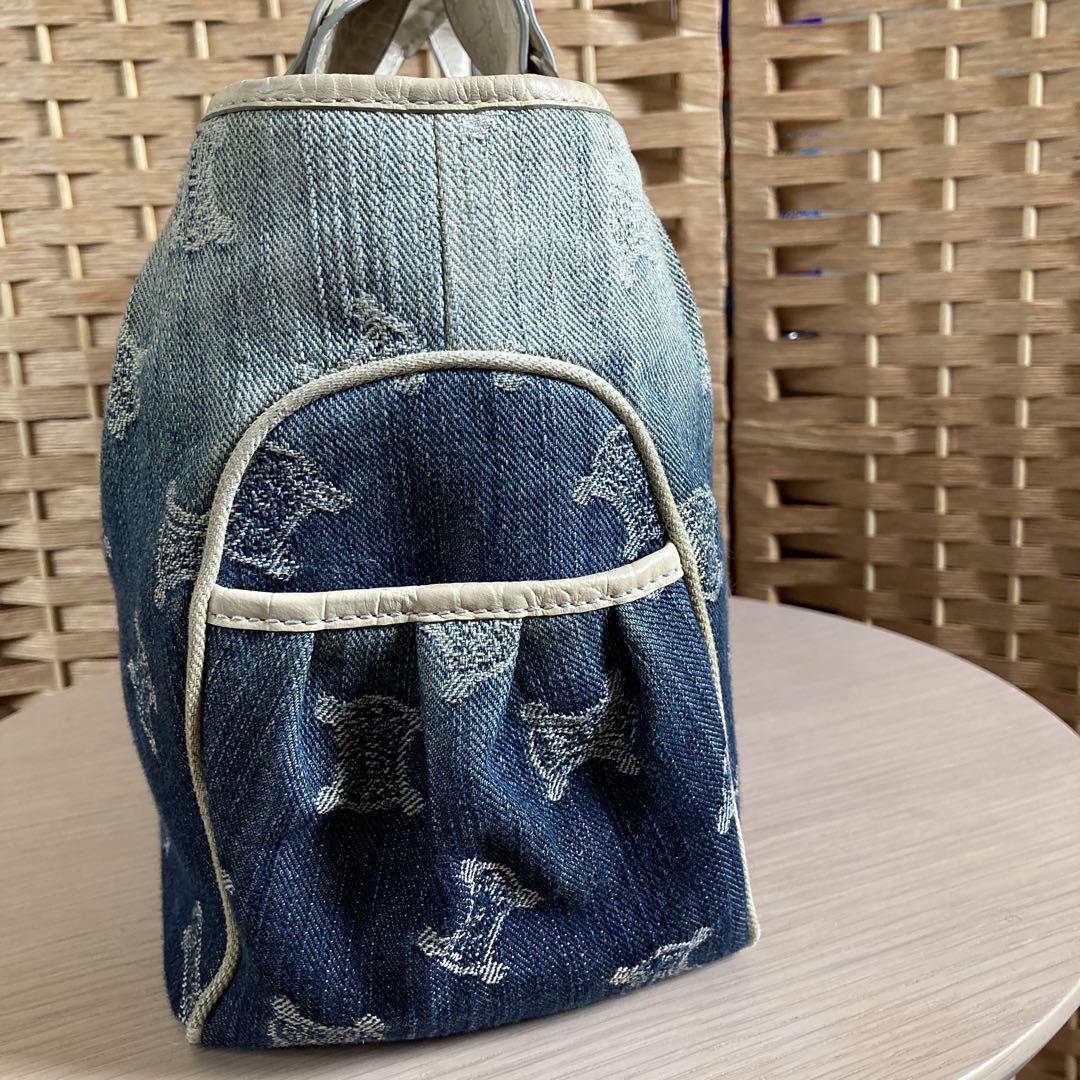 CELINE オールドセリーヌ レア品! デニムトリオンフ刺繍 ブギーバッグ
