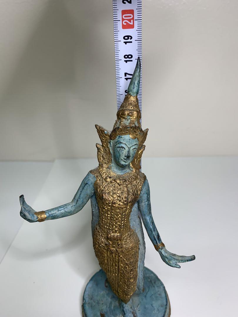 (中古品）タイ　ブロンズ像　仏像美術　置物 3点セット タイ仏像 ブロンズ像 置物 - メルカリ