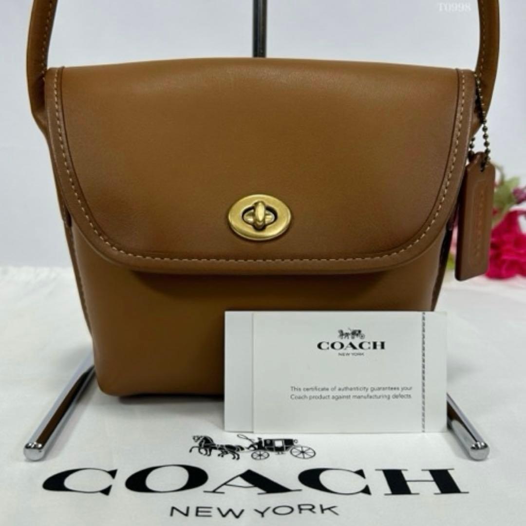 級 カード付 コーチ 2950 ショルダーバッグ レザー 肩掛けCOACH