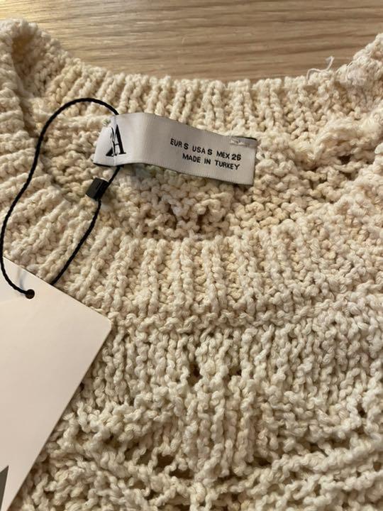 ZARA クロシェ　ジオメトリック　鍵編み　希少サイズ ZARA ジオメトリック クロシェシャツ XL - メルカリ