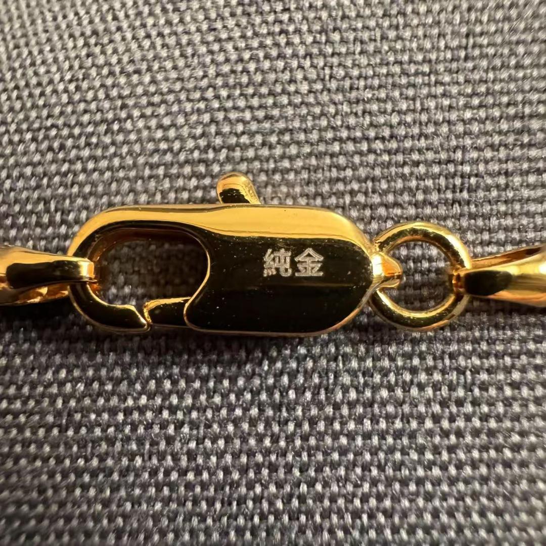 純金 チェーンネックレス 十字架ペンダント 重量 9.12g 極美品