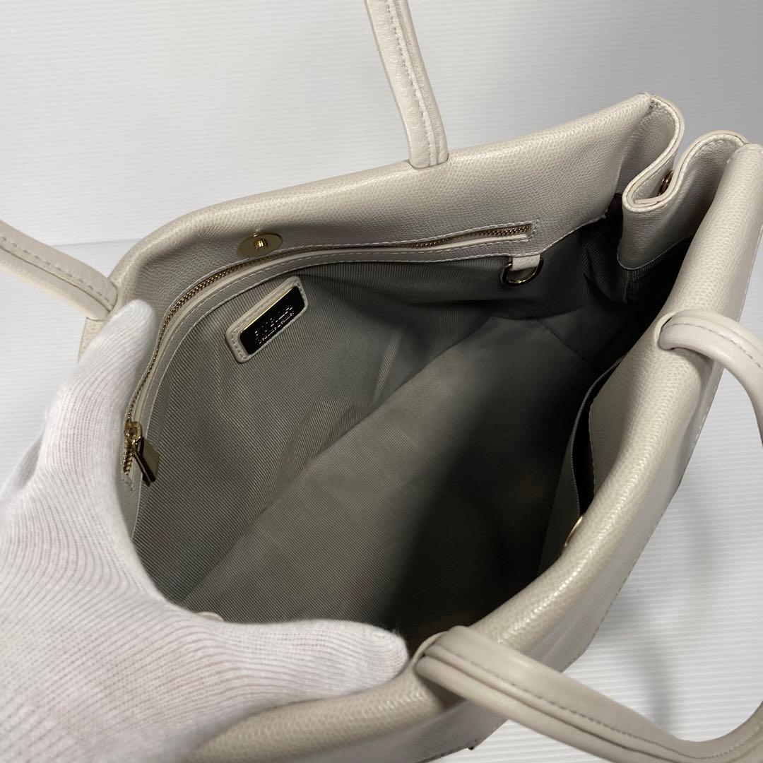 代引不可】フルラ トートバッグ ケリス アイボリー ハンドバッグ