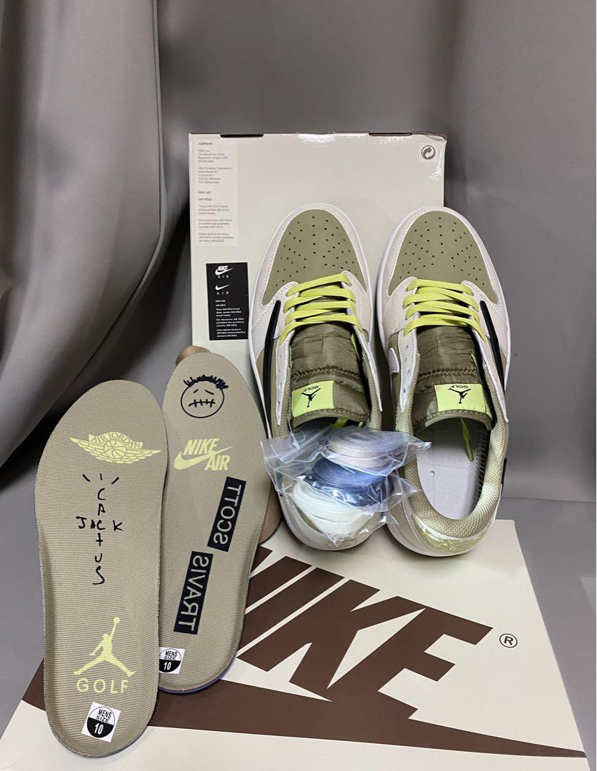 Travis Scott × Nike AJordan1 Golf(olive)
