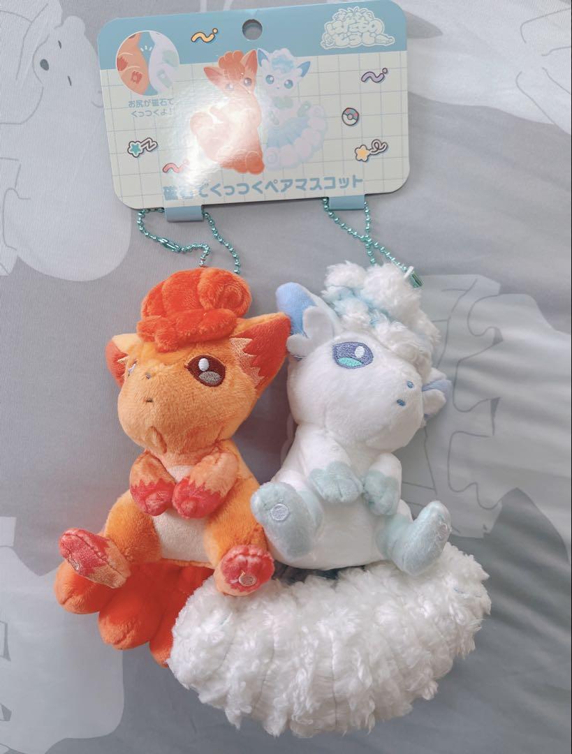 磁石でくっつくペアマスコット にたものどうし ロコン＆アローラ