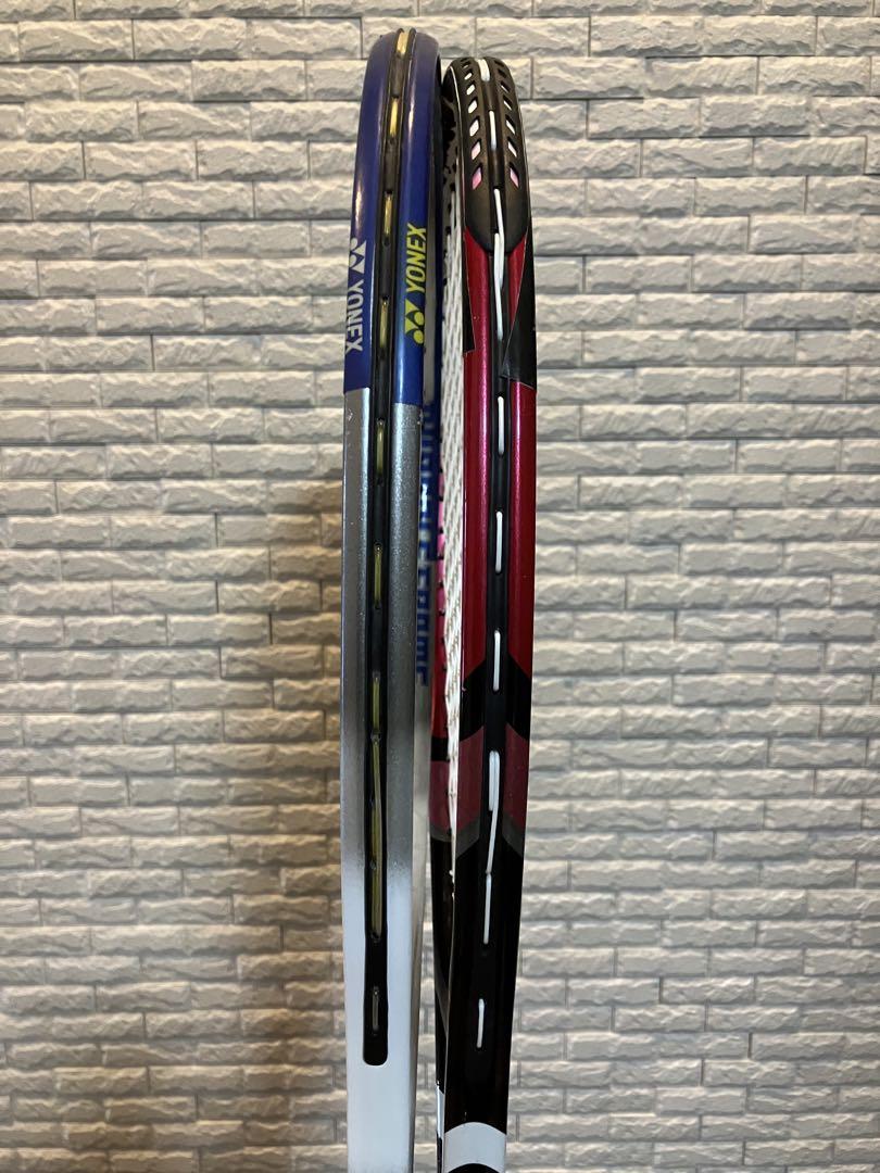 ケース2つ付YONEX TS100他　軟式テニスラケット 2本セット