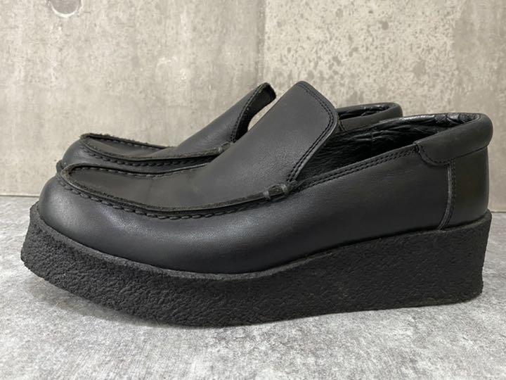 正規品100%新品 ヨウジヤマモト 厚底シューズ 961 8WvKV-m41722361988 レザー クレープソール 正規品最新作