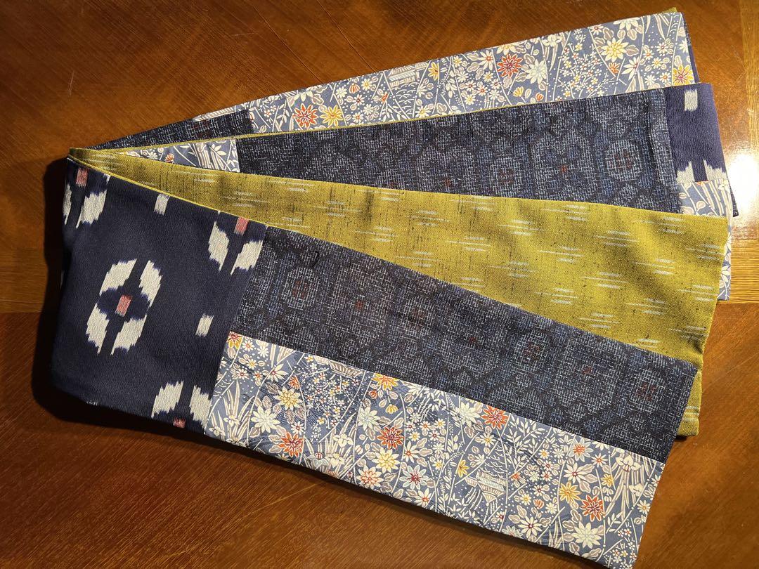 新作】ハンドメイド パッチワーク半幅帯 42