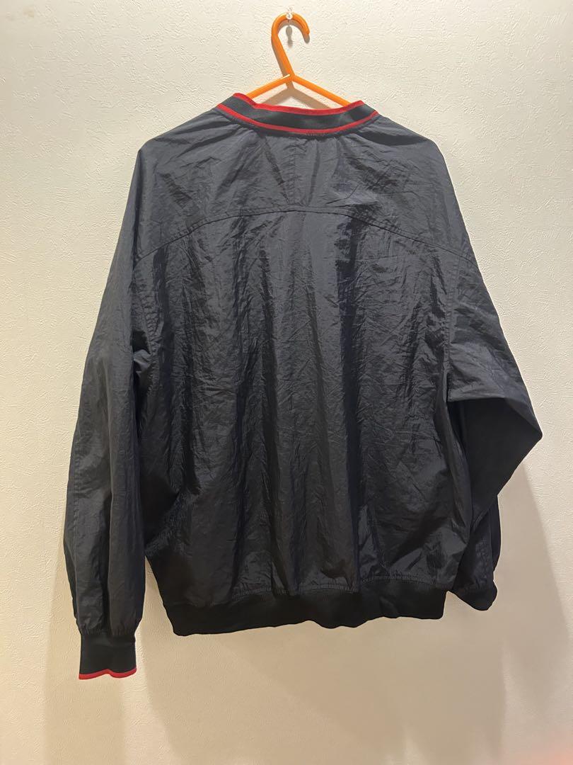 Nike Vネックジャケット M 黒　90s