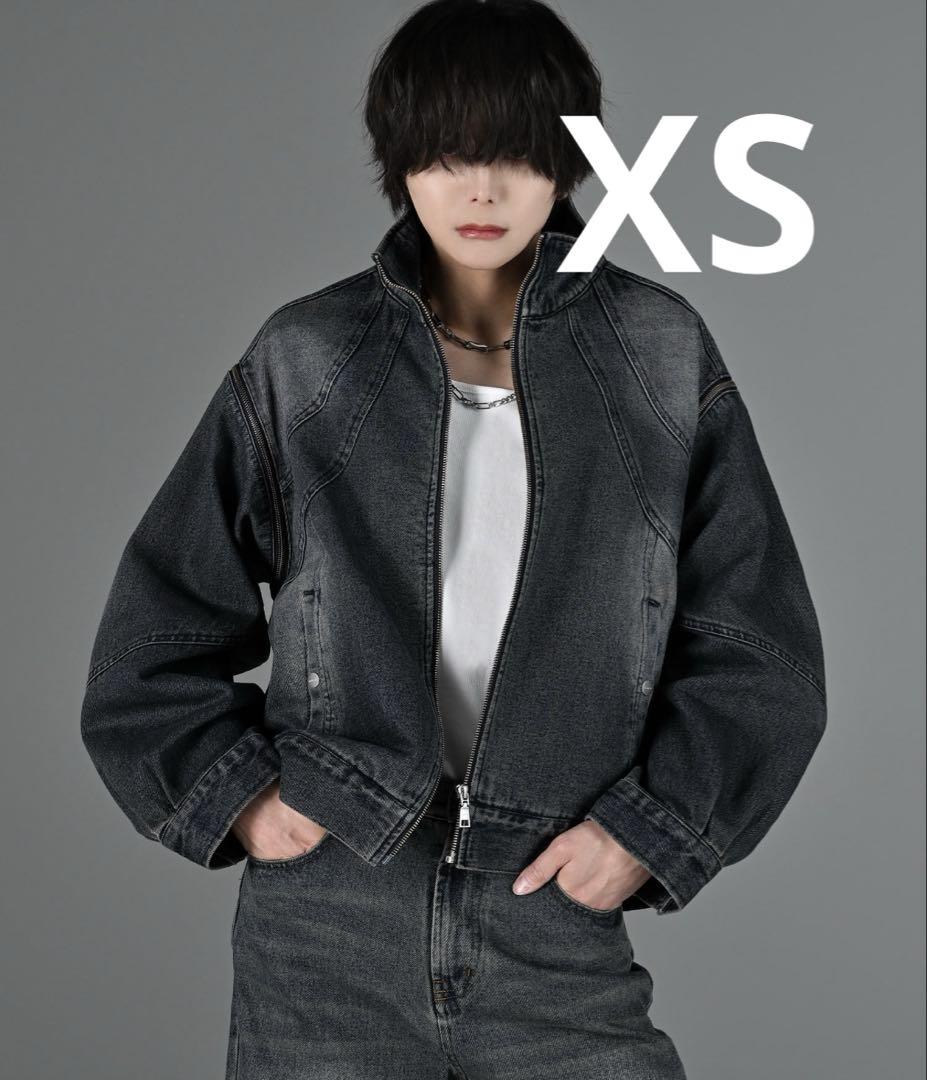 3way zip sleeve blast denim blouson
