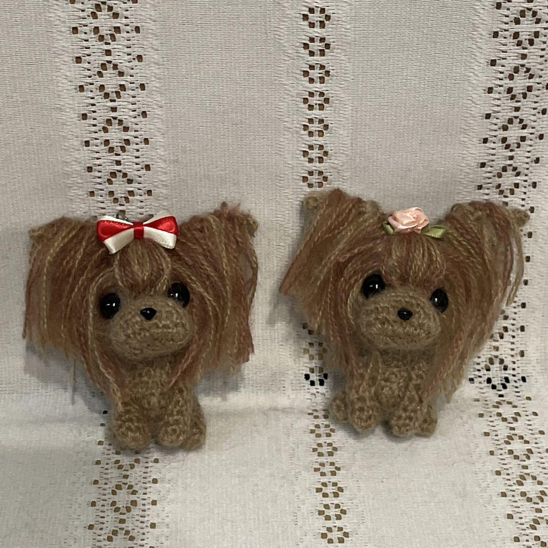 ヨーキー あみぐるみ キーホルダー