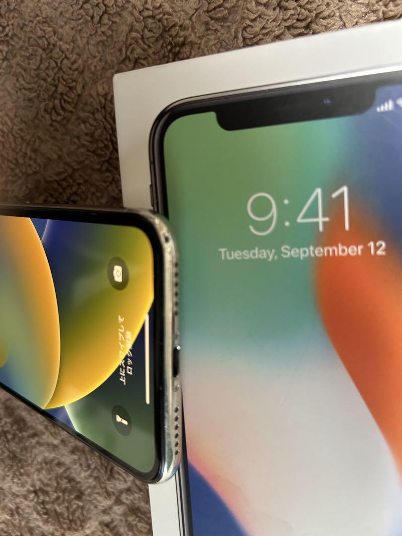 iPhone X シルバー　64GB 【箱付き】