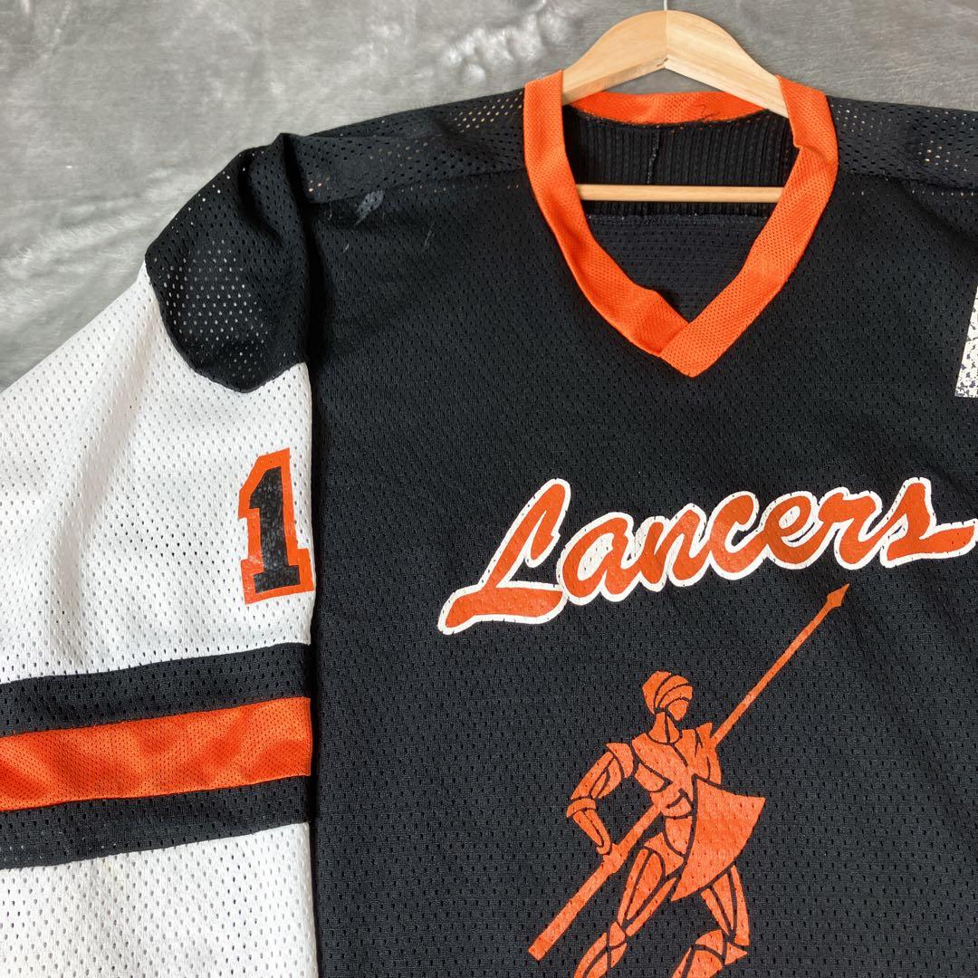 最安値に挑戦! 人気 ホッケーシャツ 【US輸入古着 ブラック チーム