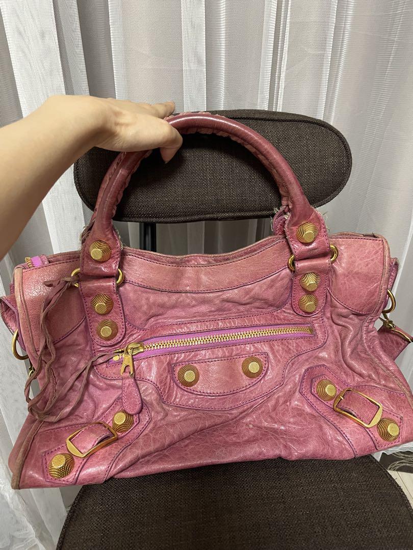 バレンシアガ ジャイアント希少色★ピンクパープル×ゴールド金具