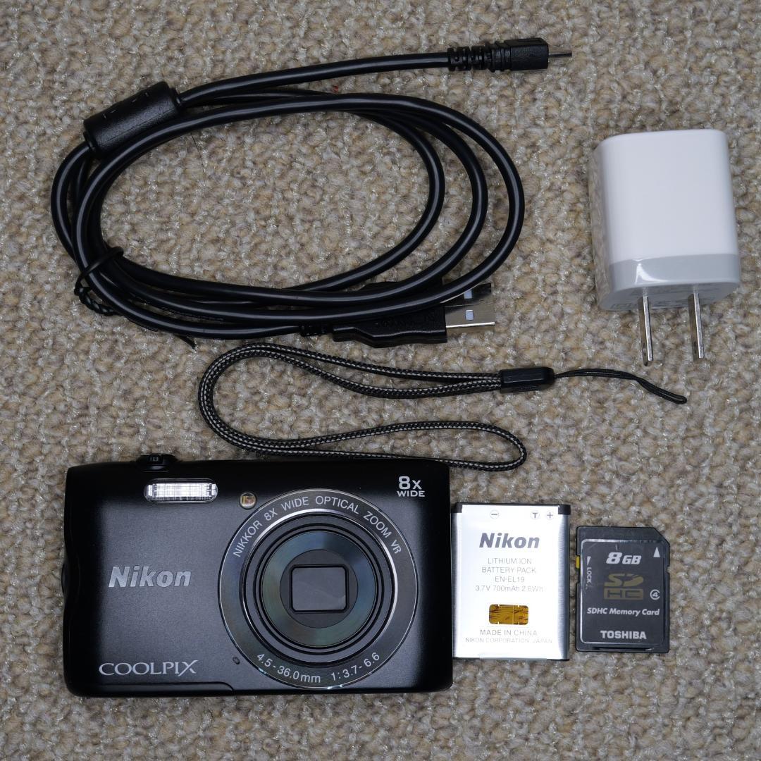 【1257】Wi-Fi対応 Nikon COOLPIX A300（ブラック）美品
