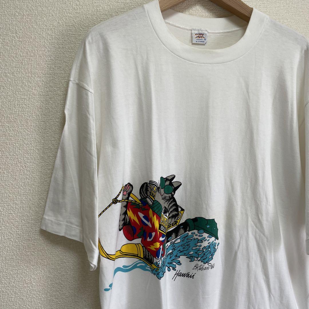 クレイジーシャツ 90s usa製 Tシャツ クリバンキャット マリンスポーツ