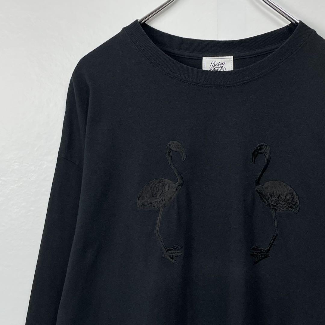 CRIMIE × CHORD NUMBER EIGHT フラミンゴ刺繍 ロンT