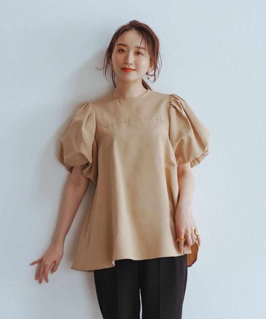 〈笹川友里さんコラボ〉パフスリーブAラインブラウス