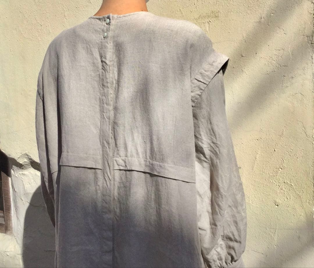 nest robe リネンカラーレス２WAY比翼ワンピース