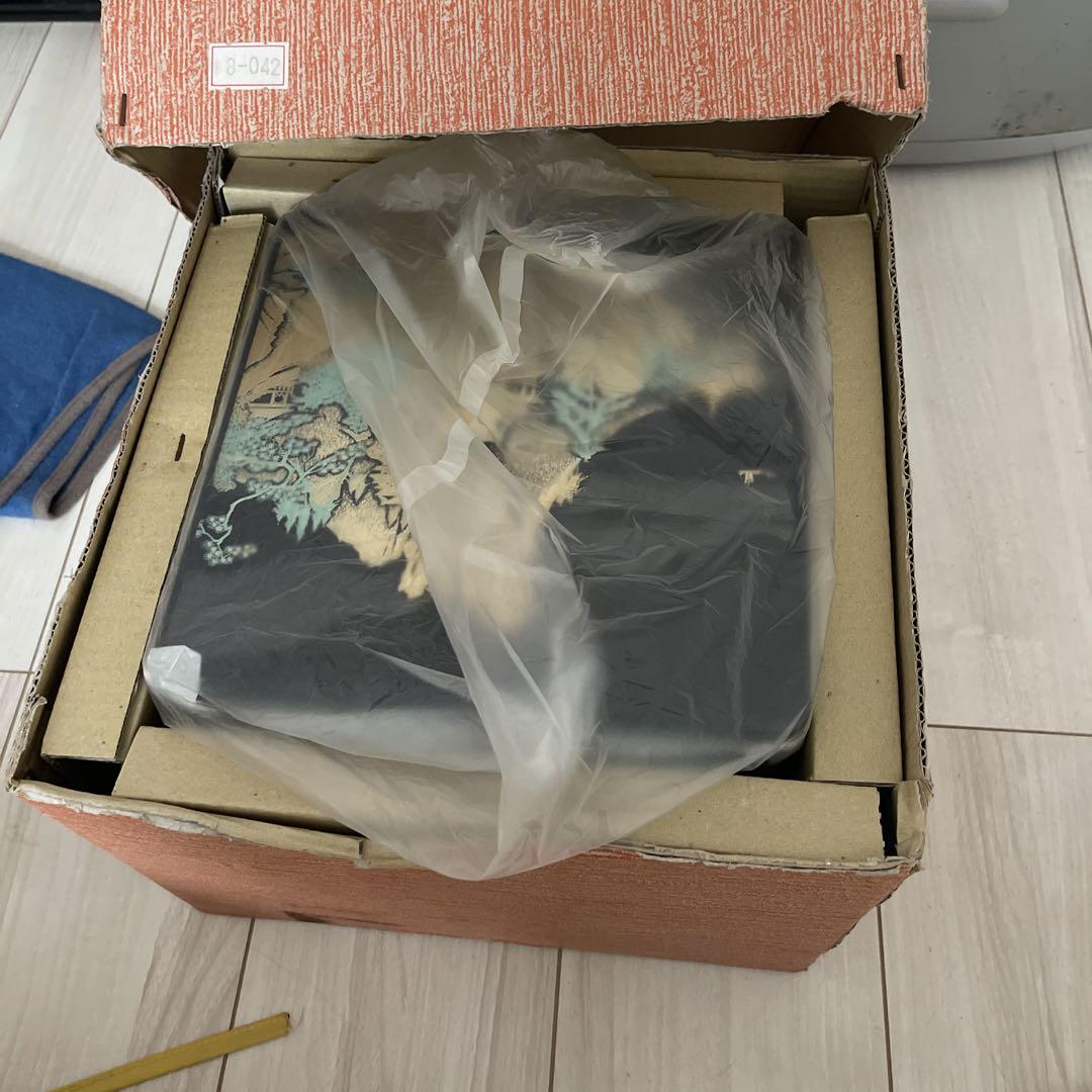 漆器重箱 3層 自然風景装飾 漆器重箱 3層 自然風景装飾