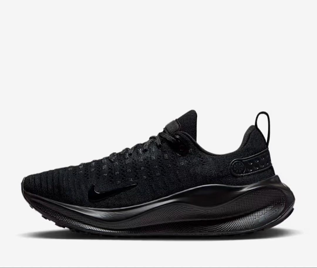 NIKE インフィニティラン４ リアクトX オールブラック 24.5cm