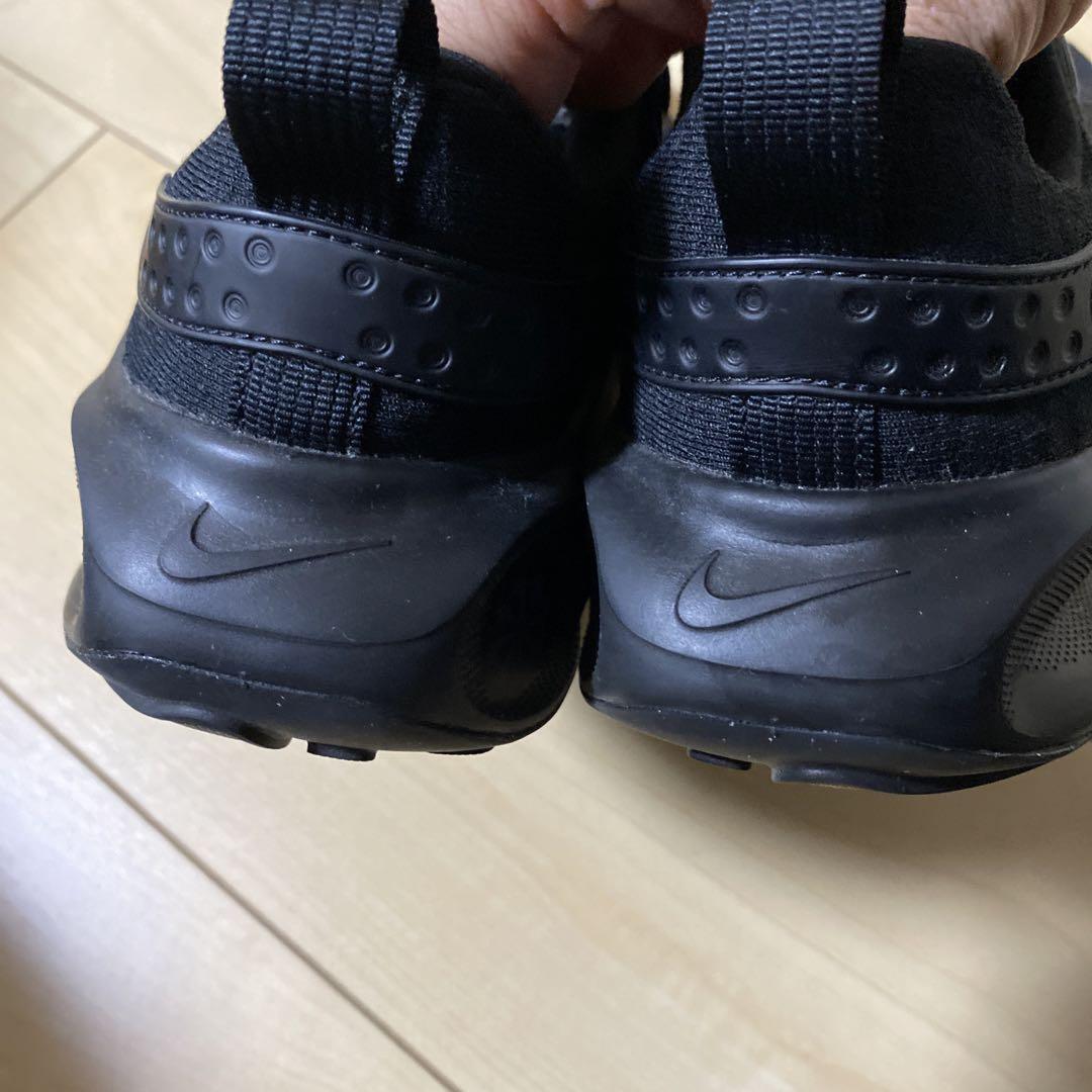 NIKE インフィニティラン４ リアクトX オールブラック 24.5cm