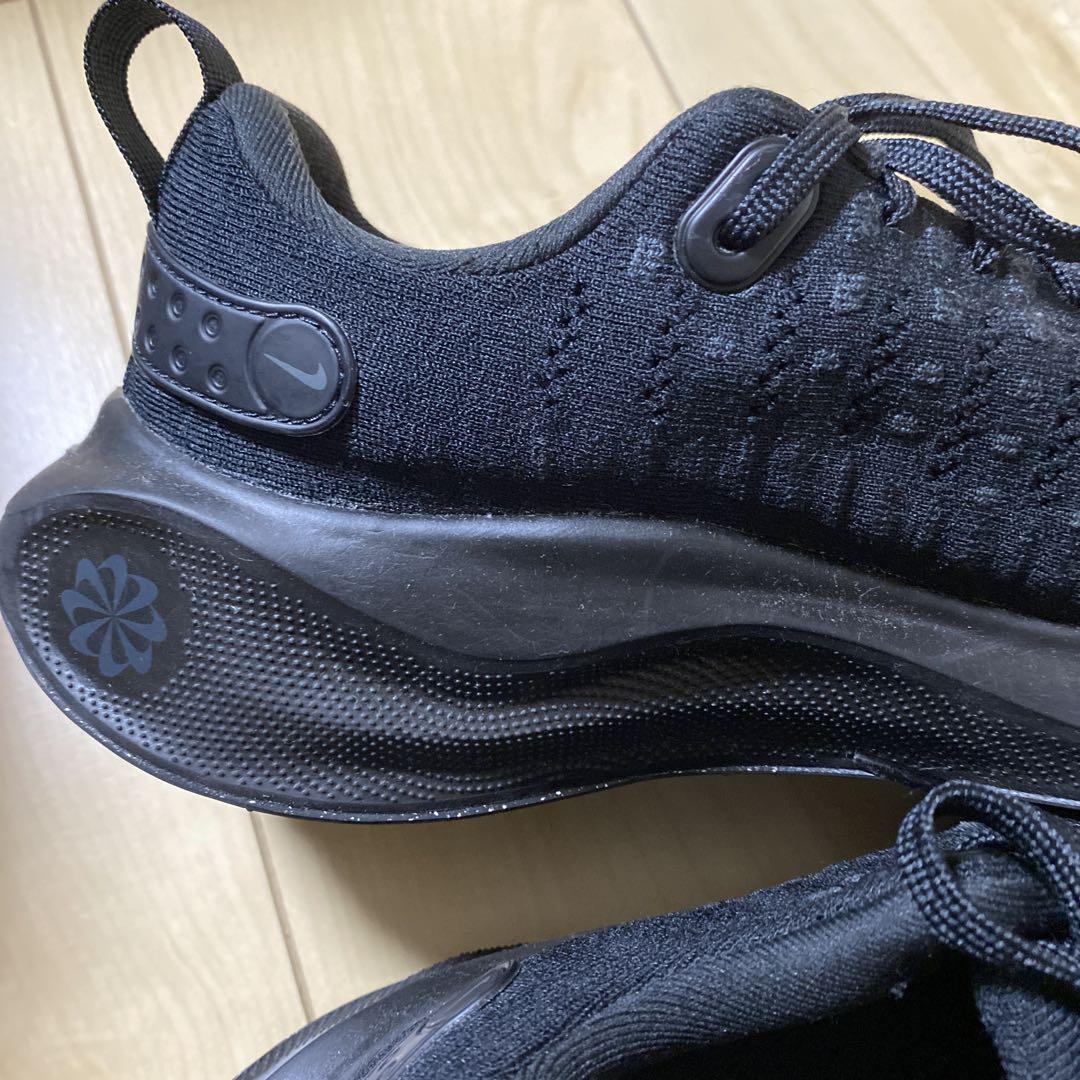 NIKE インフィニティラン４ リアクトX オールブラック 24.5cm