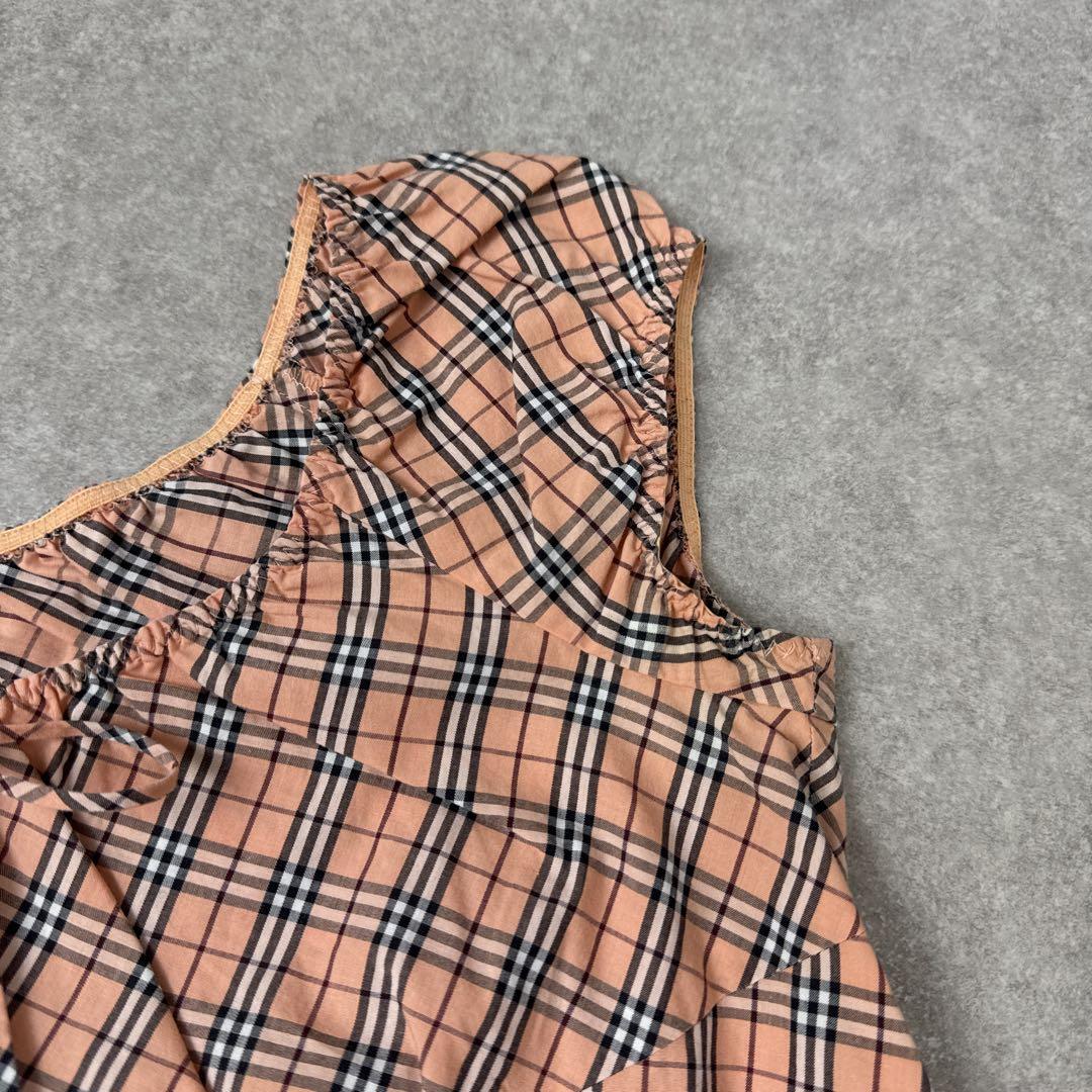 BURBERRY BLUE LABEL フレンチスリーブ BURBERRY BLUE LABEL マイクロチェック フレンチスリーブ 38