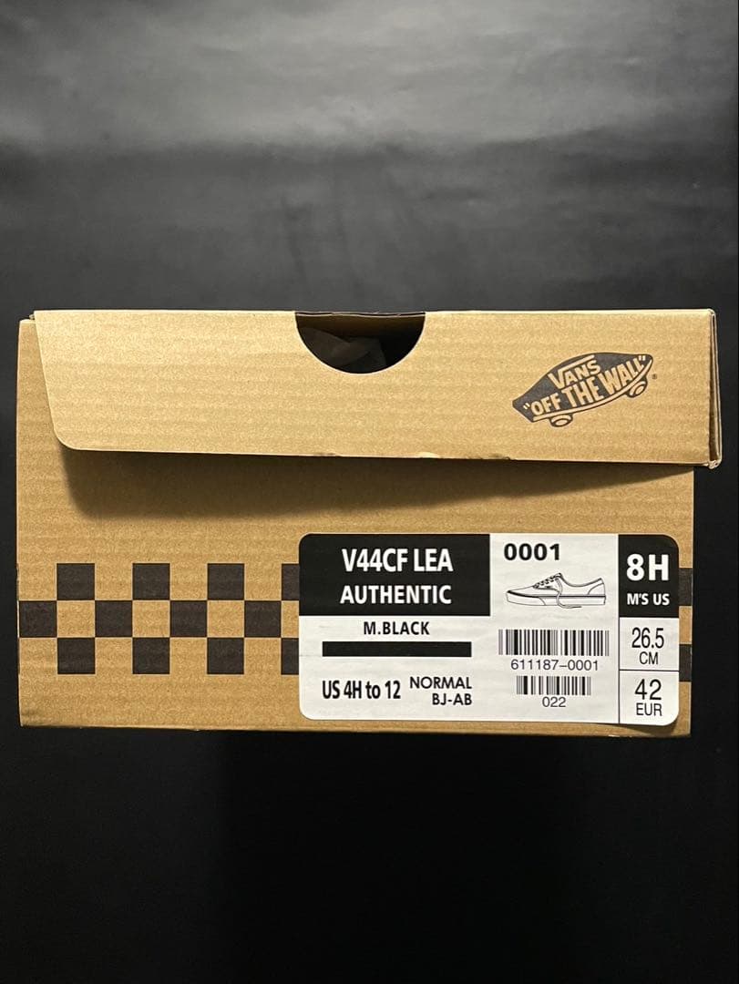 VANS AUTHENTIC レザー V44CF M.BLACK 26.5 新品