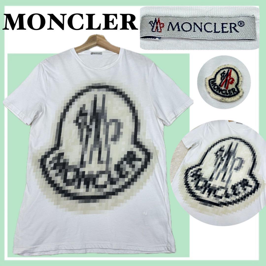 MONCLER ピクセル モザイク ロゴTシャツ Lサイズ