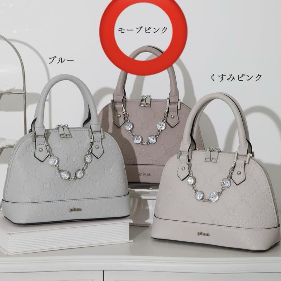 ♡ pium ビジュー付モノグラムバッグ ♡ ビジュー付きpiumモノグラムミニバッグ