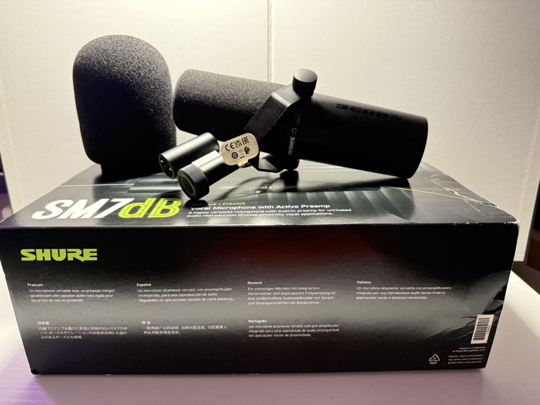 【美品・即使用可】Shure SM7dB ダイナミックマイク＋専用フォームカバー