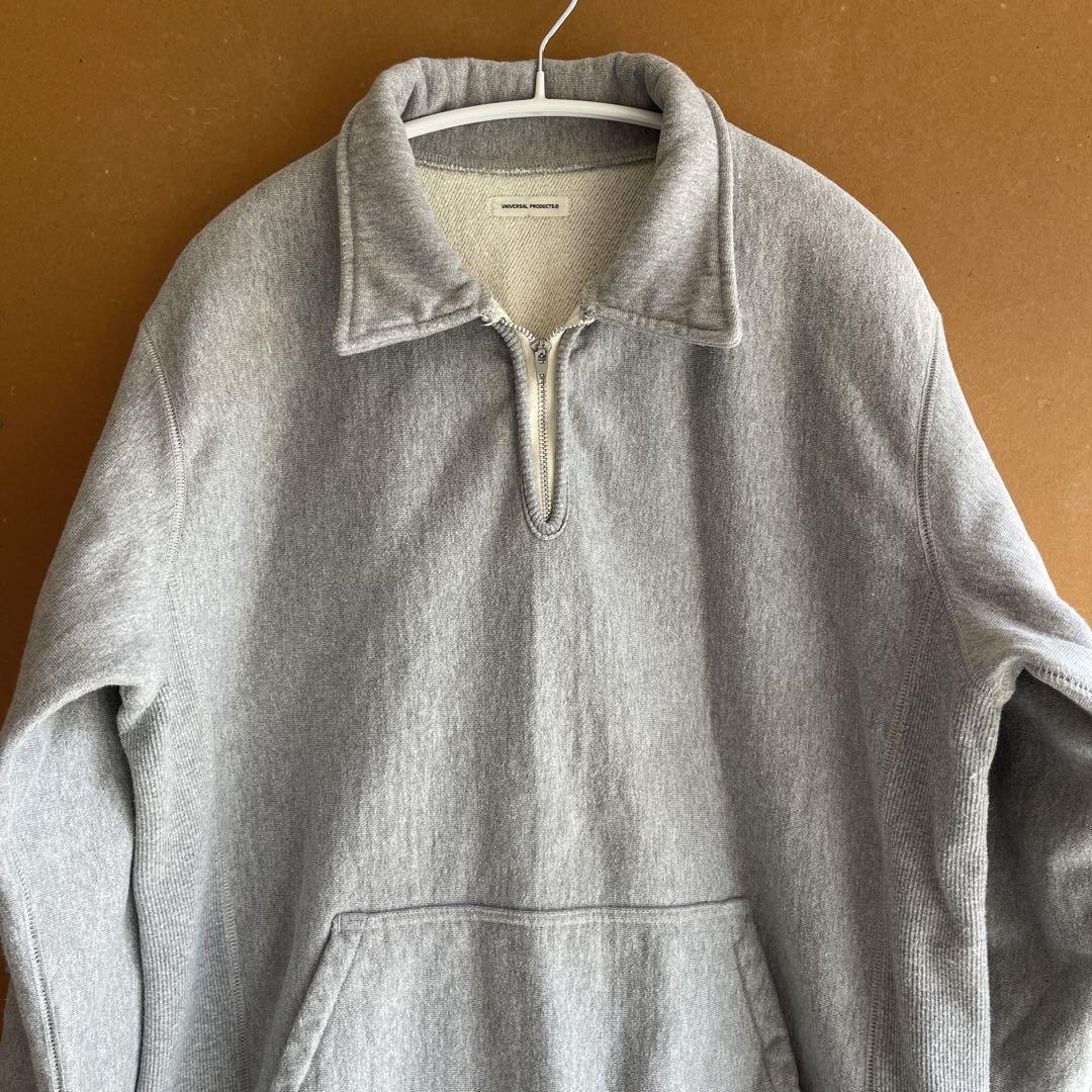 希少UNIVERSAL PRODUCTS グレー ジップアップ スウェット