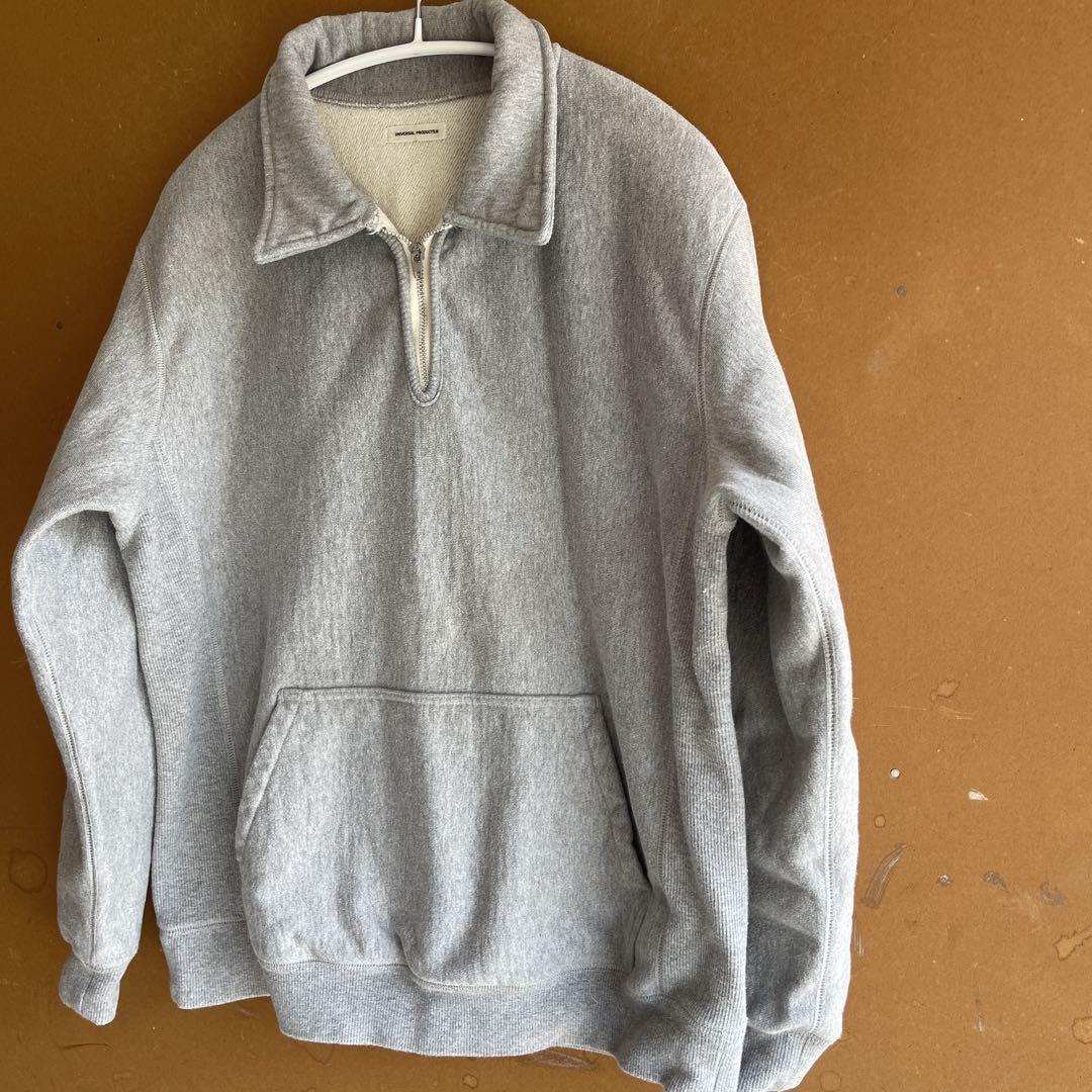 希少UNIVERSAL PRODUCTS グレー ジップアップ スウェット