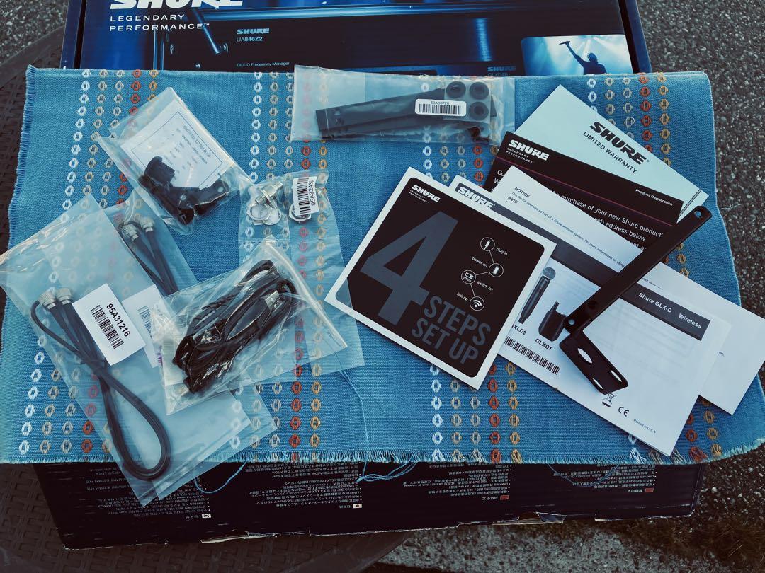 ラックマウント型SHURE GLXD24R/B87A　ワイヤレスマイクセット