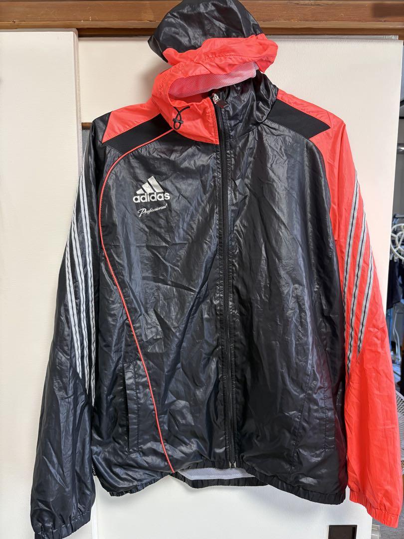 adidas Professional ウィンドブレーカー 黒・赤 - メルカリ