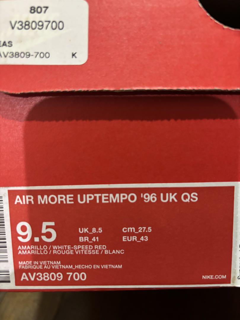 Air More Uptempo '96 UK QS 27.5㌢