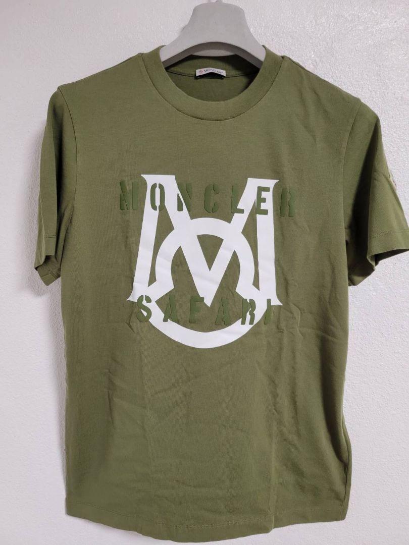 MONCLER オリーブ ロゴ Tシャツ