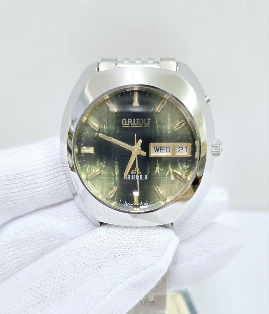 【美品】オリエント ORIENT 時計 メンズ 自動巻き AT クロノエース 画像3